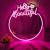 LED neon Hello Beautiful mirror light