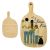 US Stock CALCA 20pcs Sublimation Irregular Oval PlyWood＆Bamboo Paddle Serving Board