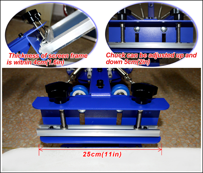 Desktop 4 Color 4 Station Screen Printing Press Machine