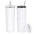 Mexico Stock, 10pcs 20oz Taperless Sublimation Blank Skinny Tumbler Stainless Steel Insulated Water Bottle Double Wall Vacuum Travel Cup With Sealed Lid and Straw (White) 20OZ