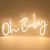 CALCA Warm White Oh Baby Neon Sign,Size- 23.5X 11.8inches
